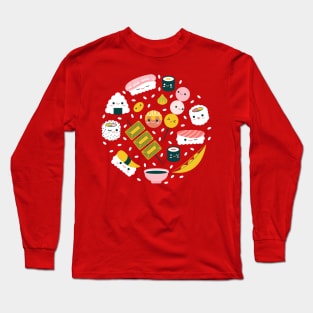 Cute sushi and japanese foods Long Sleeve T-Shirt